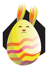 Image showing Yellow Easter rabbit in form of an egg illustration web vector o