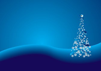 Image showing cobalt christmas tree abstract