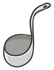 Image showing Grey ladleillustration vector on white background