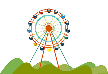 Image showing Giant Ferris vector or color illustration