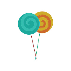 Image showing colorful lollipop vector or color illustration