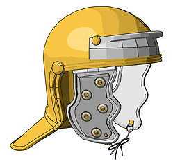 Image showing Yellow firefighter helmet vector illustration on white backgroun