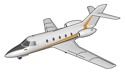 Image showing  Aeroplane Its basic structure vector or color illustration