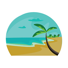 Image showing Sandy beach vector or color illustration