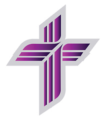 Image showing Purple Lutheran sign vector illustration on a white background