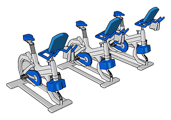 Image showing Many exercise in gym vector or color illustration