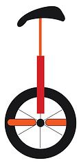 Image showing Clipart of an unicycle vector or color illustration