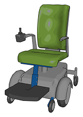 Image showing The power chair for disabled vector or color illustration