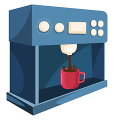 Image showing Coffee dispenser vector color illustration.