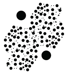 Image showing Small black circles vector or color illustration