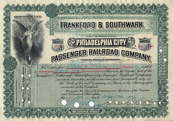 Image showing Old Stock Certificate 3