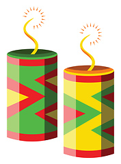 Image showing Crackers for Chinese New Year celebrations vector illustration