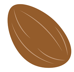 Image showing An almond vector or color illustration