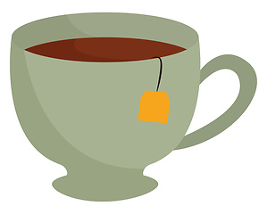 Image showing Tea cup vector or color illustration