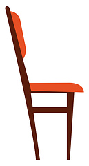 Image showing Wooden chair with brown cushion vector or color illustration