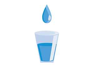 Image showing Glass filled with clear water vector or color illustration