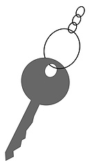 Image showing Key icon/Grey key vector or color illustration