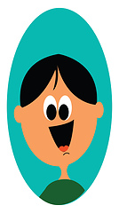 Image showing A portrait of a happy boy vector or color illustration