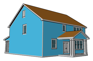 Image showing A farmhouse vector or color illustration