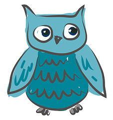 Image showing An owl looking left vector or color illustration