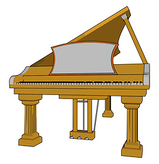 Image showing Piano for music instrument vector or color illustration