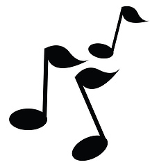 Image showing Musical notes illustration vector on white background 