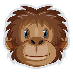 Image showing Monkey, vector color illustration.