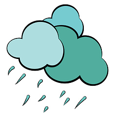 Image showing Rainy weather vector or color illustration