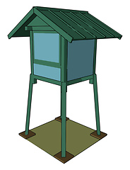 Image showing A hunting tower vector or color illustration