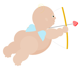 Image showing Cupid vector color illustration.