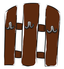 Image showing Simple brown coat hanger vector illustration on white background