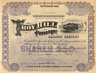 Image showing Old Stock Certificate 3