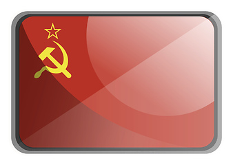 Image showing Vector illustration of USSR flag on white background.