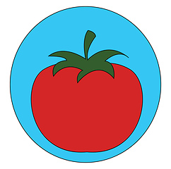 Image showing A big tomato vector or color illustration