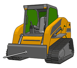 Image showing Bale transportation vehicle vector illustration on white backgro