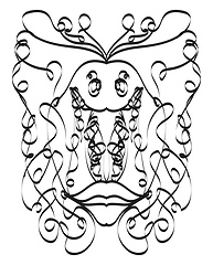 Image showing Masked lady vector or color illustration