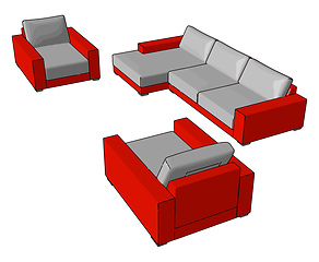 Image showing Normal places to keep couch its components vector or color illus