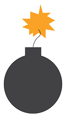 Image showing Explosive bomb string on fire vector or color illustration