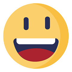 Image showing Smiling emoji vector or color illustration