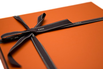 Image showing orange gift box
