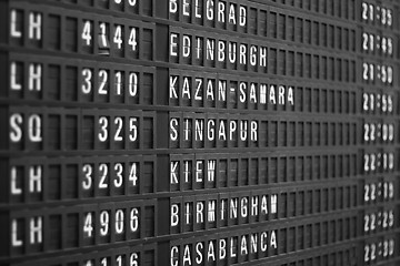 Image showing flight schedule display