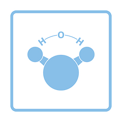 Image showing Icon of chemical molecule water