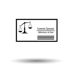 Image showing Lawyer business card icon