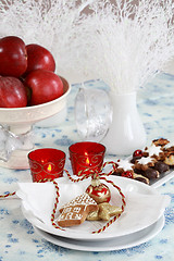 Image showing Christmas table setting