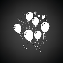Image showing Party balloons and stars icon