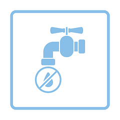 Image showing Water faucet with dropping water icon