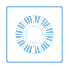 Image showing Piano circle keyboard icon