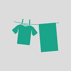 Image showing Drying linen icon