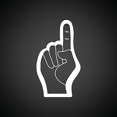 Image showing American football foam finger icon