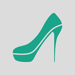 Image showing Sexy high heel shoe icon